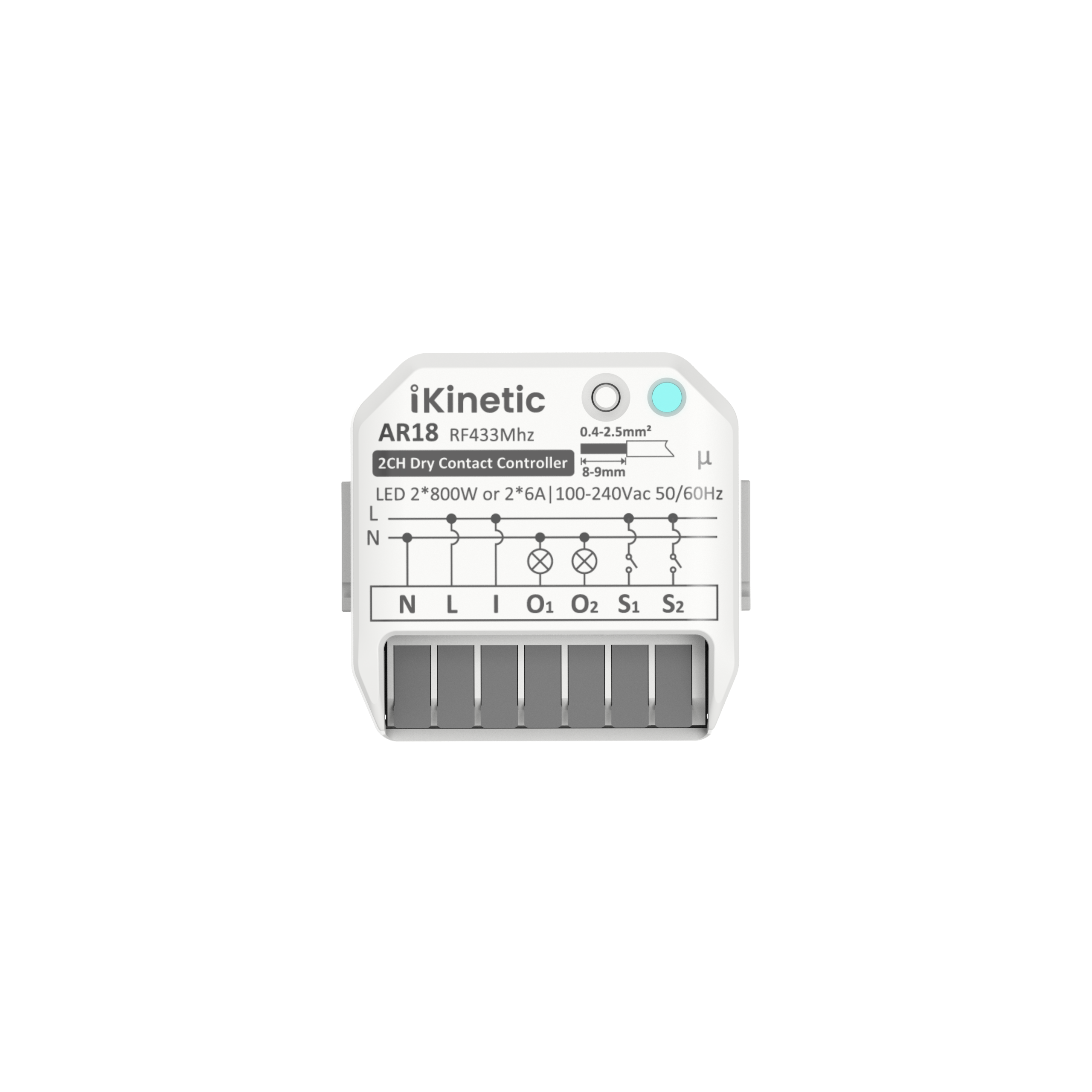iKinetic AR18 2-Channel Dry Contact Controller